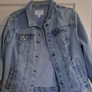 Girls TIME and Tru Light Wash Denim Jacket